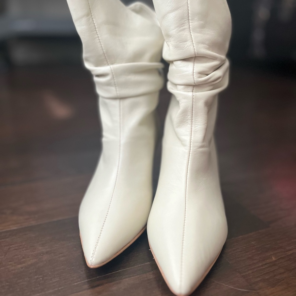 Italian Cream Genuine Leather Boots
